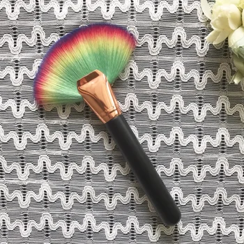 GUJHUI Soft Rainbow Hair Large Fan Shape Makeup Brush Foundation Blush Highlighter Powder Brush Single Cosmetics Tools-Black
GUJHUI Soft Rainbow Hair Large Fan Shape Makeup Brush Foundation Blush Highlighter Powder Brush Single Cosmetics Tools-Black