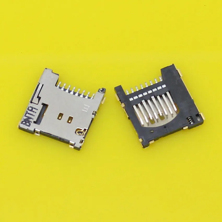 100% new push TF+Micro SD card socket reader holder tray slot connector. 2pcs/lot.
100% new push TF+Micro SD card socket reader holder tray slot connector. 2pcs/lot.
