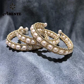ANI 14K Roll Gold Handmade Women Bangle Freshwater White Pearl oorbellen Roll Gold boucle d oreille Fashion Design Fine Jewelry
ANI 14K Roll Gold Handmade Women Bangle Freshwater White Pearl oorbellen Roll Gold boucle d oreille Fashion Design Fine Jewelry