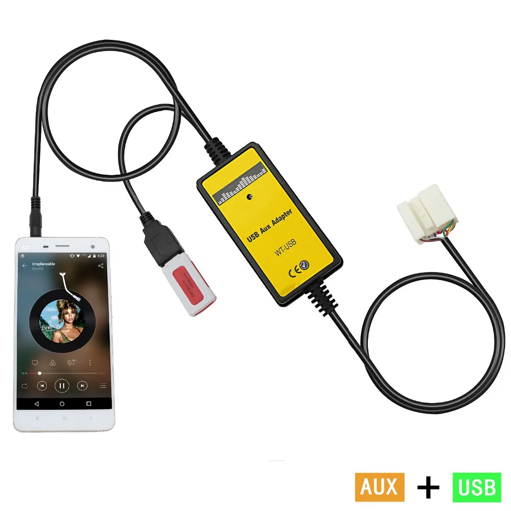 3.5mm Plug USB AUX Adapter Car MP3 Player Radio TF SD Digital Disc CD Player Converter Cable Fits Honda Acura S2000 Accord Pilot
3.5mm Plug USB AUX Adapter Car MP3 Player Radio TF SD Digital Disc CD Player Converter Cable Fits Honda Acura S2000 Accord Pilot
