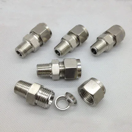 304 Stainless Steel(straight run) ZG Pipe Compression Fitting,Male Tube Connector,Stainless Steel Tube Compression Fittings