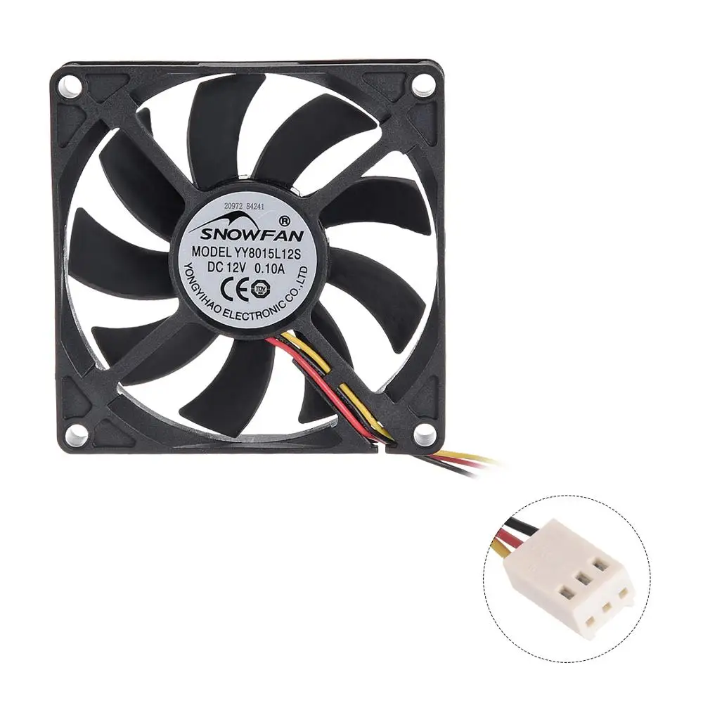 UXCELL 1pcs SNOWFAN Authorized Brushless DC Cooling Fan 12V 80x80x25/80x80x15/70x70x15/50x50x10mm 6600/4800/4000/3800/3700R.P.M.
UXCELL 1pcs SNOWFAN Authorized Brushless DC Cooling Fan 12V 80x80x25/80x80x15/70x70x15/50x50x10mm 6600/4800/4000/3800/3700R.P.M.
