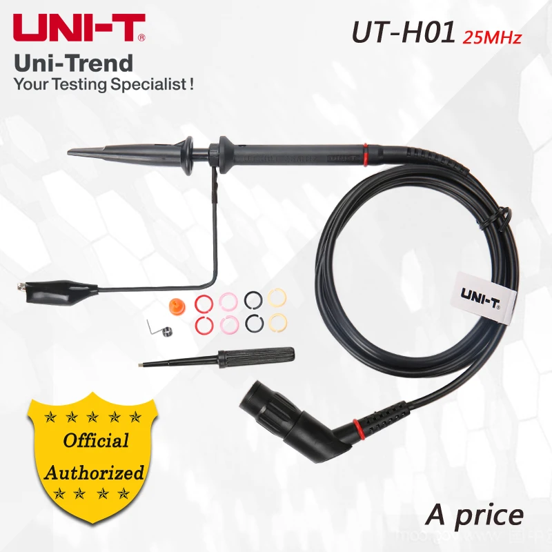UNI-T UT-H01 Пассивный зонд 25 МГц; Ручной датчик осциллографа для серии UTD1025CL, UTD1025C и т. д.
UNI-T UT-H01 Пассивный зонд 25 МГц; Ручной датчик осциллографа для серии UTD1025CL, UTD1025C и т. д.
