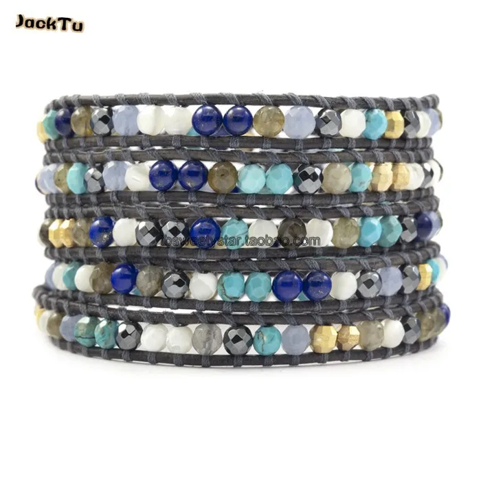 4mm facted mother of pearl mix amethsty Rhodochrosite stone leather wrap bracelet
4mm facted mother of pearl mix amethsty Rhodochrosite stone leather wrap bracelet