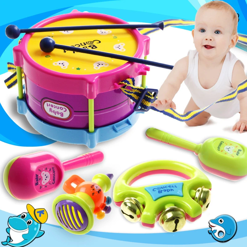 5PCS Baby Drum Set Musical Instruments Educational Funny Toys Rattle Trumpet Music Enlightenment Children Gift Band Kit Toy
5PCS Baby Drum Set Musical Instruments Educational Funny Toys Rattle Trumpet Music Enlightenment Children Gift Band Kit Toy