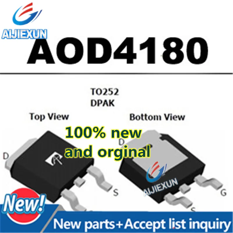 30 шт. 100% новый и оригинальный AOD4180 D4180 80V N-Channel MOSFET в наличии | Обустройство дома