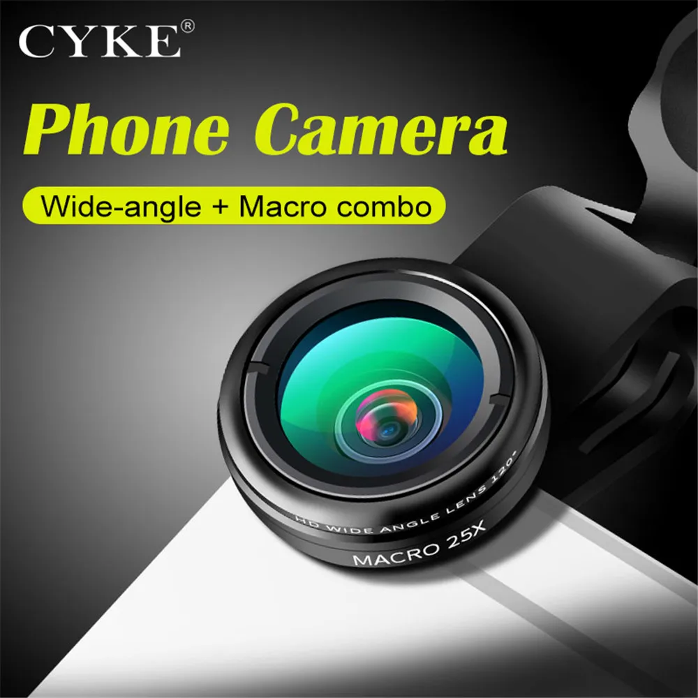 CYKE Phone Lens, 2 in 1 0.45X Wide Angle+25X Super Macro Camera Lens Kit for iPhone Samsung Xiaomi Smartphones lenses
CYKE Phone Lens, 2 in 1 0.45X Wide Angle+25X Super Macro Camera Lens Kit for iPhone Samsung Xiaomi Smartphones lenses