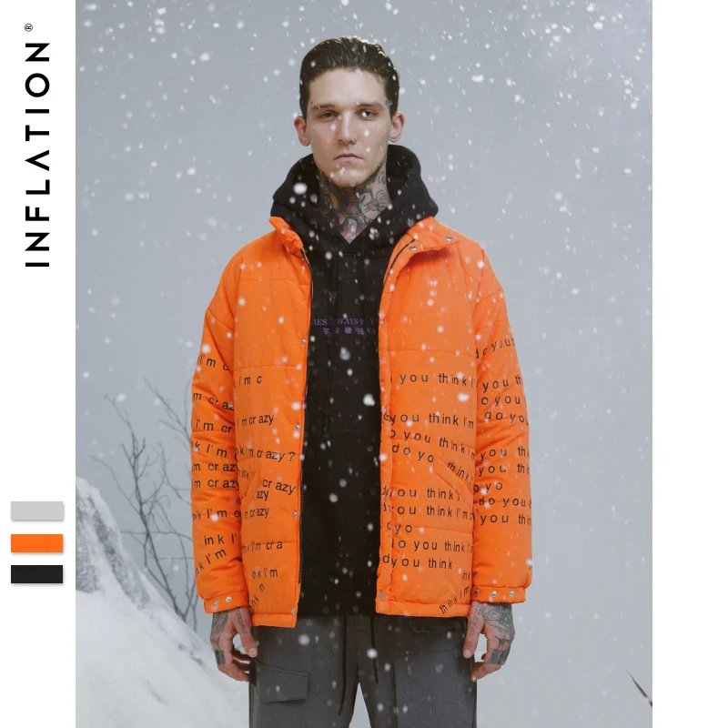 INFLATION Men's Warm Winter Jacket Casual Outerwear Letter Printing Thick Coat Men Orange Parka Male Fashion Casual Coat 8730W
INFLATION Men's Warm Winter Jacket Casual Outerwear Letter Printing Thick Coat Men Orange Parka Male Fashion Casual Coat 8730W