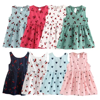Girls Summer Dresses Kids Cotton O-neck Short Sleeeve Cherry Print Bow Decor Backless A-line Princess Cute Dresses Child Clothes
Girls Summer Dresses Kids Cotton O-neck Short Sleeeve Cherry Print Bow Decor Backless A-line Princess Cute Dresses Child Clothes