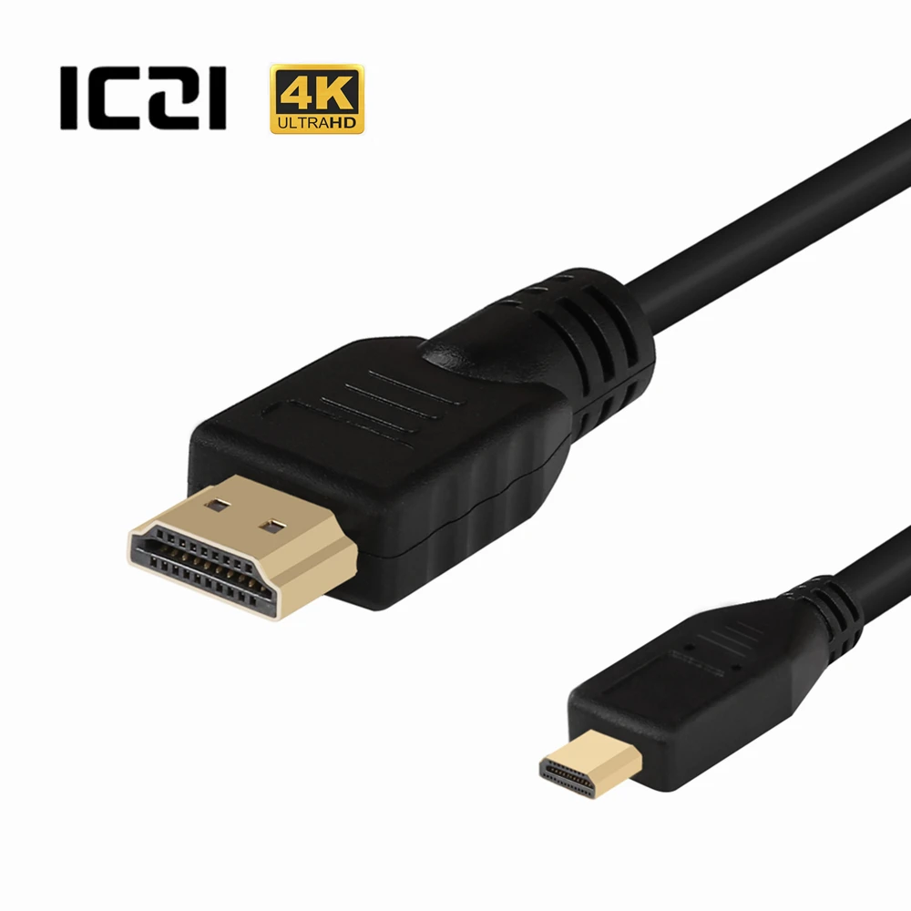 ICZI 1.8m Micro HDMI to HDMI Cable 4K 3D Audio Return Adapter for GoPro Hero 7 Black 6 5 4
ICZI 1.8m Micro HDMI to HDMI Cable 4K 3D Audio Return Adapter for GoPro Hero 7 Black 6 5 4