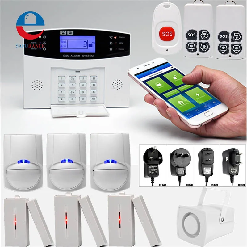 Wireless Home Burglar Security LCD GSM Alarm System Voice Prompt Infrared Sensor Metal Remote Control Kit SIM SMS Alarm Tools
Wireless Home Burglar Security LCD GSM Alarm System Voice Prompt Infrared Sensor Metal Remote Control Kit SIM SMS Alarm Tools