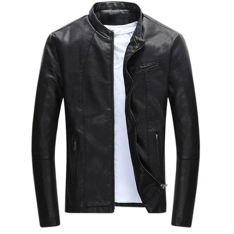UNIVOS KUNI 2018 New Men's Leather Jacket Brand Clothing Jaqueta Masculina Stand Collar Male Slim Fit New Arrival Coats Q5112
UNIVOS KUNI 2018 New Men's Leather Jacket Brand Clothing Jaqueta Masculina Stand Collar Male Slim Fit New Arrival Coats Q5112