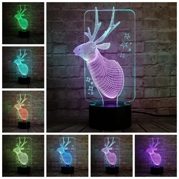 Lovely fairy 3D Christmas Deer illusion Bedroom Office Home Desk Table Decor Lamp Child Kids Night Lights Holiday Party toys
Lovely fairy 3D Christmas Deer illusion Bedroom Office Home Desk Table Decor Lamp Child Kids Night Lights Holiday Party toys