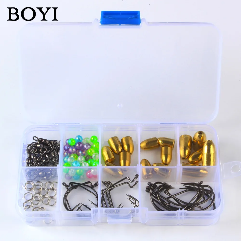 BOYI 115PCS Carolina Fishing Group Fishing Lure Accessories Set Character Ring Bullet Copper Crank hook Beads Suits
BOYI 115PCS Carolina Fishing Group Fishing Lure Accessories Set Character Ring Bullet Copper Crank hook Beads Suits