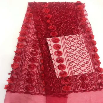 Latest Beaded French Embroidery Applique Net Lace Red African Wedding Dress 3d Flower Tulle Lace Fabric X649-1
Latest Beaded French Embroidery Applique Net Lace Red African Wedding Dress 3d Flower Tulle Lace Fabric X649-1