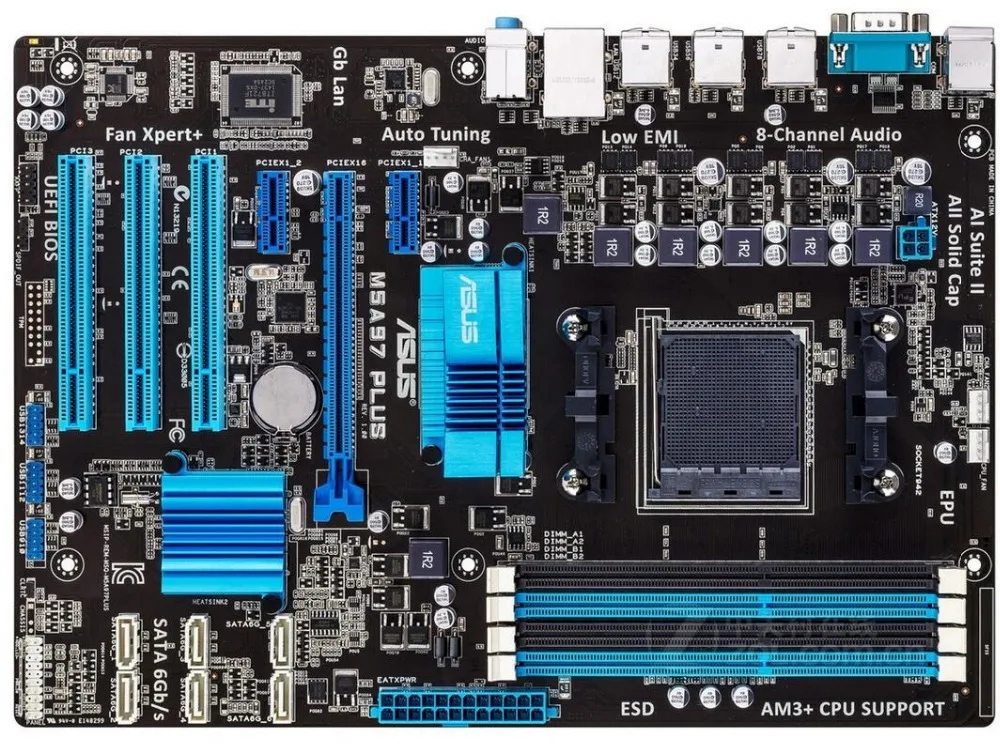 Разъем AM3 + для ASUS M5A97 PLUS оригинал б/у AMD 970 материнская плата DDR3 USB3.0 SATA3 | Компьютеры
