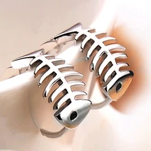 Pendientes de aro de plata de ley a la moda para damas de buena calidad estilo de hueso de pez Simple oreja Brincos joyería de mujer boucle d'oreille(China)