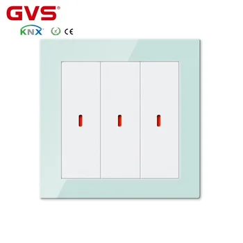 Smart Home Automation KNX/ EIB GVS K-BUS push button 3 gang Intelligent Building Control System Ivory white with glass frame
Smart Home Automation KNX/ EIB GVS K-BUS push button 3 gang Intelligent Building Control System Ivory white with glass frame