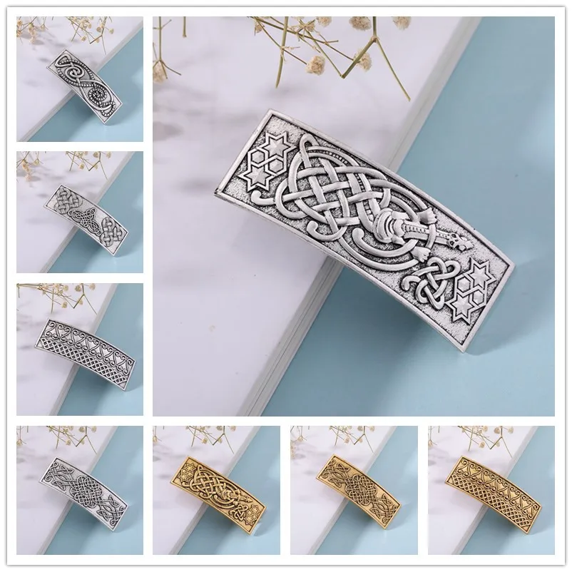 Teamer Vintage Hairwear Antique Silver Color Hairpins Weave Pattern Celtics Knot Hair Barrettes Hair Clip Retro Accessories
Teamer Vintage Hairwear Antique Silver Color Hairpins Weave Pattern Celtics Knot Hair Barrettes Hair Clip Retro Accessories