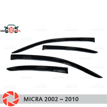 Window deflector for Nissan Micra 2002-2010 rain deflector dirt protection car styling decoration accessories molding
Window deflector for Nissan Micra 2002-2010 rain deflector dirt protection car styling decoration accessories molding