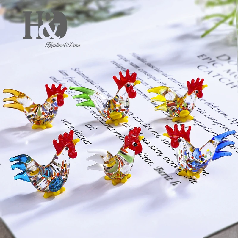 H&D Set of 6,Handmade Mini Cock Art Glass Blown Animal Figurine Murano Style Collectible Gifts Sculpture Home Table Decoration
H&D Set of 6,Handmade Mini Cock Art Glass Blown Animal Figurine Murano Style Collectible Gifts Sculpture Home Table Decoration