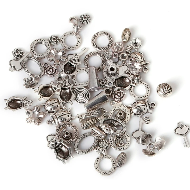 Mixed Random Tibetan Silver Plated Charms For Jewelry Making DIY Spacer Loose Beads Caps Pendant Handmade Diy Accessories 50G
Mixed Random Tibetan Silver Plated Charms For Jewelry Making DIY Spacer Loose Beads Caps Pendant Handmade Diy Accessories 50G