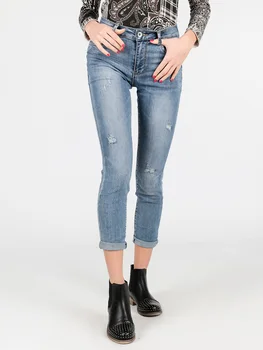 MISS BONBON ripped stripe three quarter pencil pants jeans woman skinny elastic slim mathcing turnup
MISS BONBON ripped stripe three quarter pencil pants jeans woman skinny elastic slim mathcing turnup