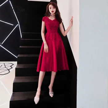 weiyin New Evening Dress Appliques Straight Wine Red Color Lace Short Prom Party Gowns Prom Dresses WY741
weiyin New Evening Dress Appliques Straight Wine Red Color Lace Short Prom Party Gowns Prom Dresses WY741