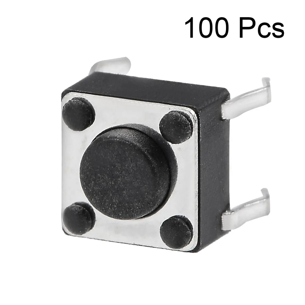 UXCELL 100PCS 6x6x4.5mm Switches Supplies Panel Mini PCB Momentary Tactile Tact Push Button Switch DIP Accessories Black Gray
UXCELL 100PCS 6x6x4.5mm Switches Supplies Panel Mini PCB Momentary Tactile Tact Push Button Switch DIP Accessories Black Gray