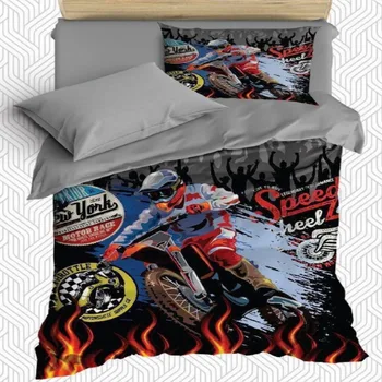 Else 4 Pcs Race Motorcycles Black Red Flame Kids Boy 3D Print Cotton Satin Single Duvet Cover Bedding Set Pillow Case Bed Sheet
Else 4 Pcs Race Motorcycles Black Red Flame Kids Boy 3D Print Cotton Satin Single Duvet Cover Bedding Set Pillow Case Bed Sheet