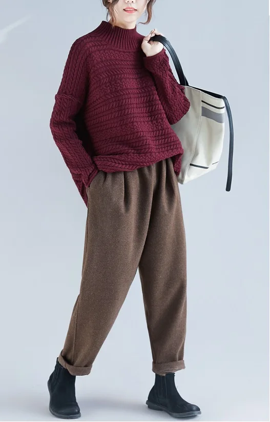 Obrix Autumn Spring Warm Woolen Casual Style Pants Calf Length Elastic Waist Loose Solid Pattern Pockets Sporty Pants
Obrix Autumn Spring Warm Woolen Casual Style Pants Calf Length Elastic Waist Loose Solid Pattern Pockets Sporty Pants