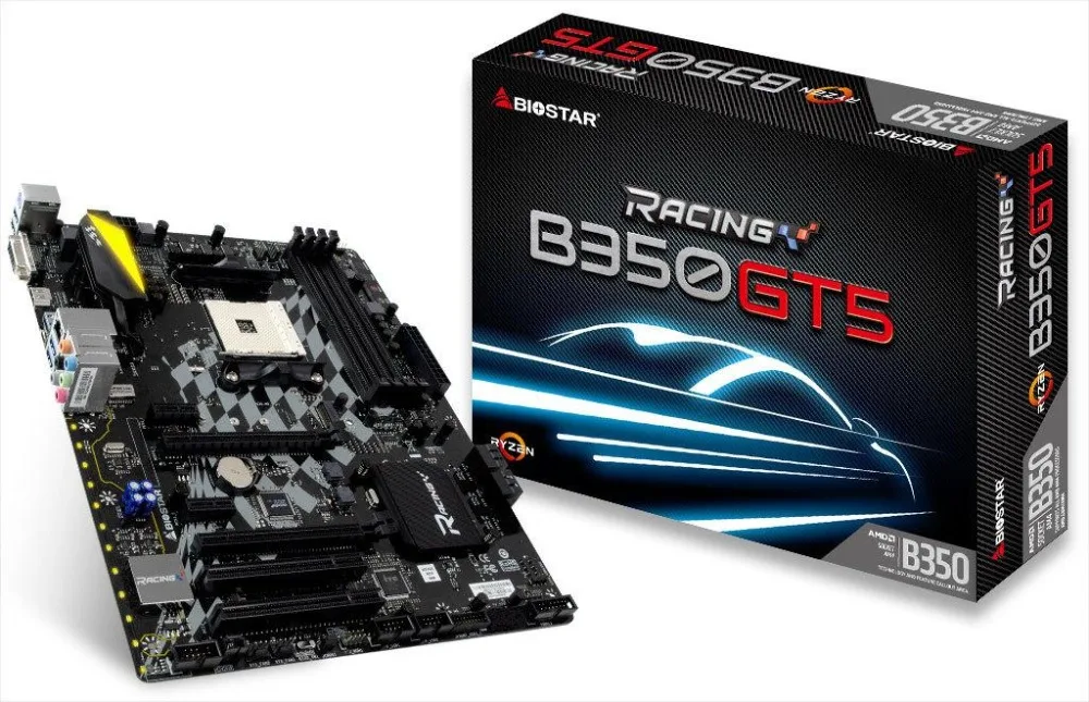 Материнская плата B350GT5 AM4 1 шт. B350 M.2 для настольных компьютеров RYZEN 1700 1600X |