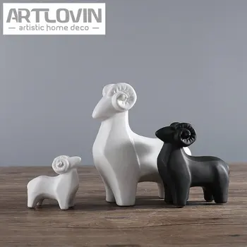 European Modern Style Home Table Decoration Ceramic Sheep Creative and Attractive Black Goat Model 3 Lambs Family Ornaments
European Modern Style Home Table Decoration Ceramic Sheep Creative and Attractive Black Goat Model 3 Lambs Family Ornaments