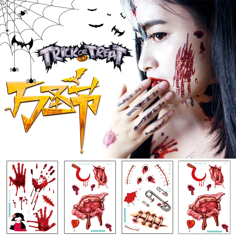 ATOMUS 8 Styles Waterproof Arm Temporary Tattoo Sticker Halloween Party Props Horror Wound Scar Dress up Fake Tattoo Sticker
ATOMUS 8 Styles Waterproof Arm Temporary Tattoo Sticker Halloween Party Props Horror Wound Scar Dress up Fake Tattoo Sticker