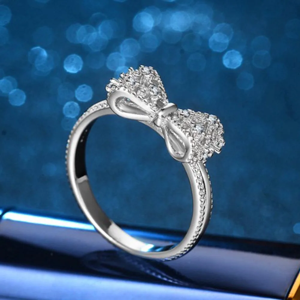 New Classic Lovely Bow Rings Pave Setting Rhinestone Crystal Romantic Rings Jewelry Luxury Anel
New Classic Lovely Bow Rings Pave Setting Rhinestone Crystal Romantic Rings Jewelry Luxury Anel