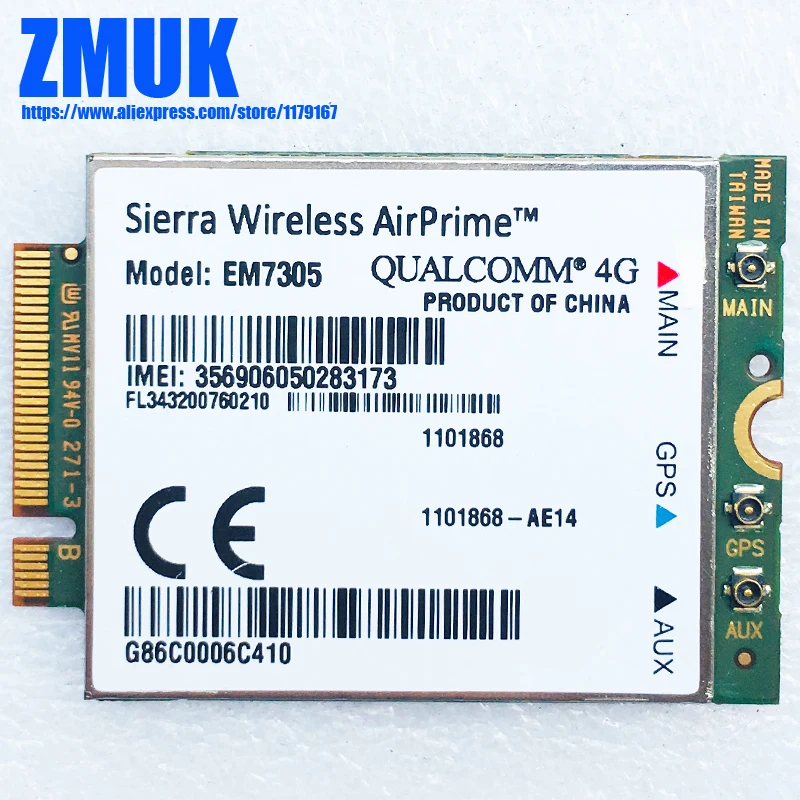 Беспроводная карта Sierra Wireless EM7305 4G M.2 NGFF 100M LTE WWAN
Беспроводная карта Sierra Wireless EM7305 4G M.2 NGFF 100M LTE WWAN