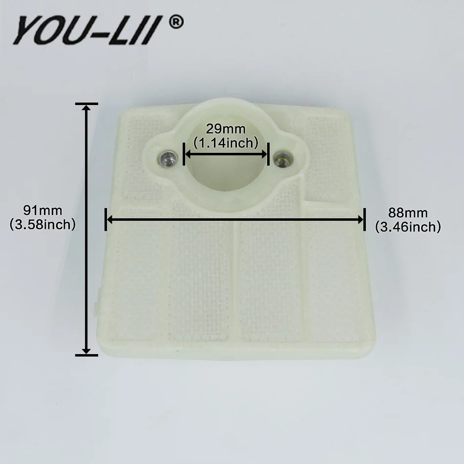 YOULII 2Pcs Air Filters For Husqvarna 61 66 181 266 281 288 Carburetor Chainsaw Motorcycle Parts Replace # 501 80 71-05
YOULII 2Pcs Air Filters For Husqvarna 61 66 181 266 281 288 Carburetor Chainsaw Motorcycle Parts Replace # 501 80 71-05