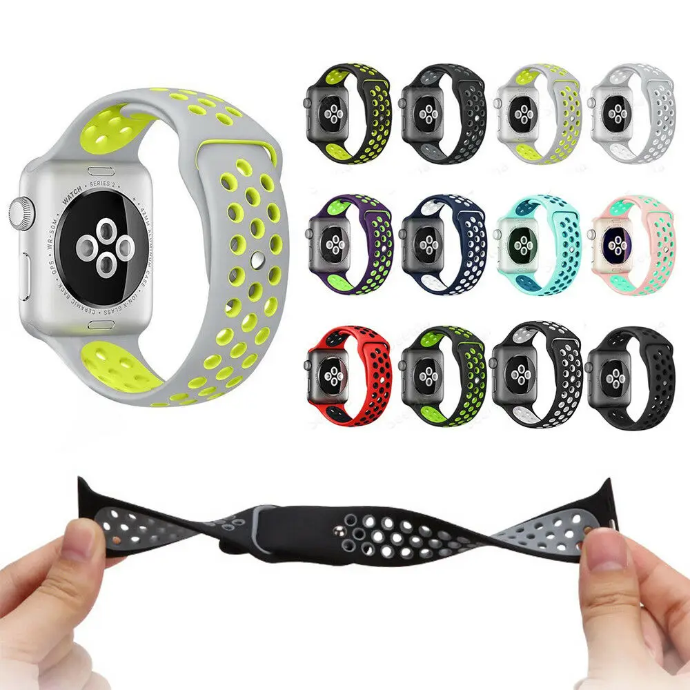 CHENGXI Silicone Watch Bands Sport Watch Band for Apple Watch Replacement Wristband Silicone Bands for Apple Watch
CHENGXI Silicone Watch Bands Sport Watch Band for Apple Watch Replacement Wristband Silicone Bands for Apple Watch