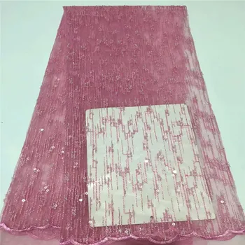 2018 Lovely pink Nigeria Mesh Voile Net Tulle Guipure Lace African Women Evening Dress Sequins Fabric A966-2 
2018 Lovely pink Nigeria Mesh Voile Net Tulle Guipure Lace African Women Evening Dress Sequins Fabric A966-2