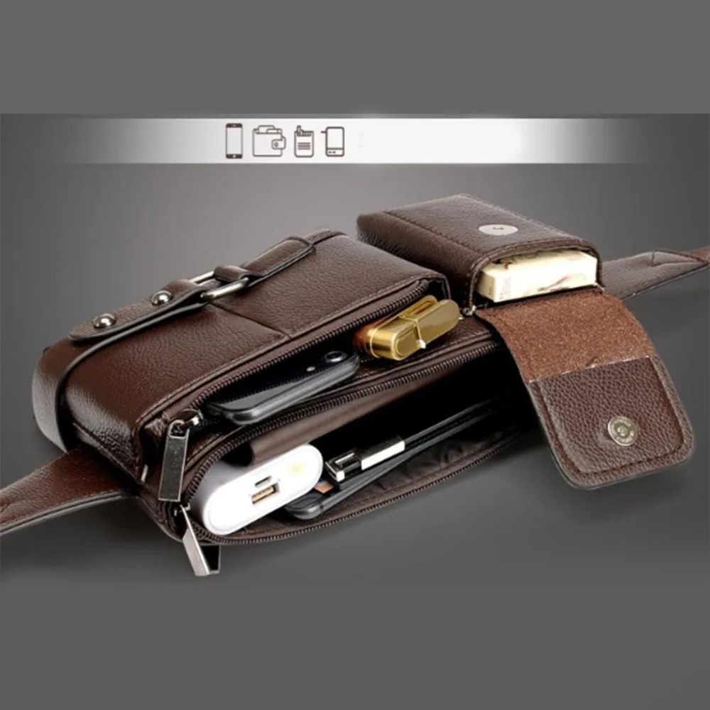 PU Leather Men Waist Bag Fashion Lightweight Shoulder Bag Card Phone Bag Zipper Pockets Running Hiking Sports Daily Using
PU Leather Men Waist Bag Fashion Lightweight Shoulder Bag Card Phone Bag Zipper Pockets Running Hiking Sports Daily Using