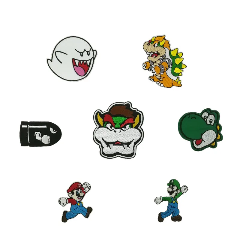 Super Mario Brothers patches BULLET COMIC GHOST BOO YOSHI DINOSAUR Movie TV Series Embroidered halloween cosplay Smash Bros
Super Mario Brothers patches BULLET COMIC GHOST BOO YOSHI DINOSAUR Movie TV Series Embroidered halloween cosplay Smash Bros