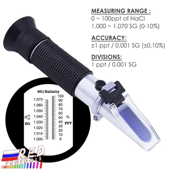 Portable Handheld Traditional NaCI Durable Heavy duty Salinity Refractometer 0-10% ATC Aquarium Salt Water
Portable Handheld Traditional NaCI Durable Heavy duty Salinity Refractometer 0-10% ATC Aquarium Salt Water
