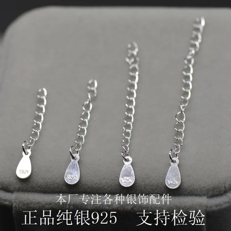 3cm-6cm 5pcs 925 Silver extended chains with water drop shape tag DIY necklace bracelet jewlery findings Y0132
3cm-6cm 5pcs 925 Silver extended chains with water drop shape tag DIY necklace bracelet jewlery findings Y0132