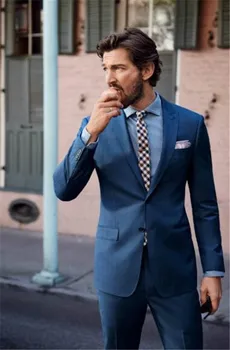 Blue Men Suit Tuxedos Notch Lapel Men's Suits Custom Made Prom Suits Groomsmen Men's Wedding Suits (Jacket+Pants)
Blue Men Suit Tuxedos Notch Lapel Men's Suits Custom Made Prom Suits Groomsmen Men's Wedding Suits (Jacket+Pants)