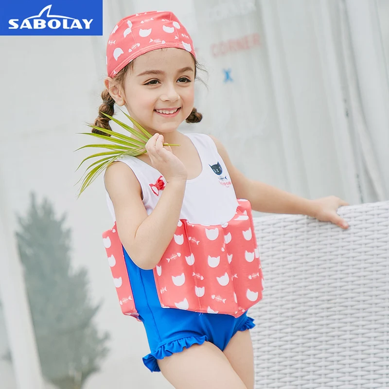SABOLAY Children's Buoyancy Sunscreen Swimsuit Girls Cat Pattern Vest One Piece Floating Learning Swimwear Suit
SABOLAY Children's Buoyancy Sunscreen Swimsuit Girls Cat Pattern Vest One Piece Floating Learning Swimwear Suit