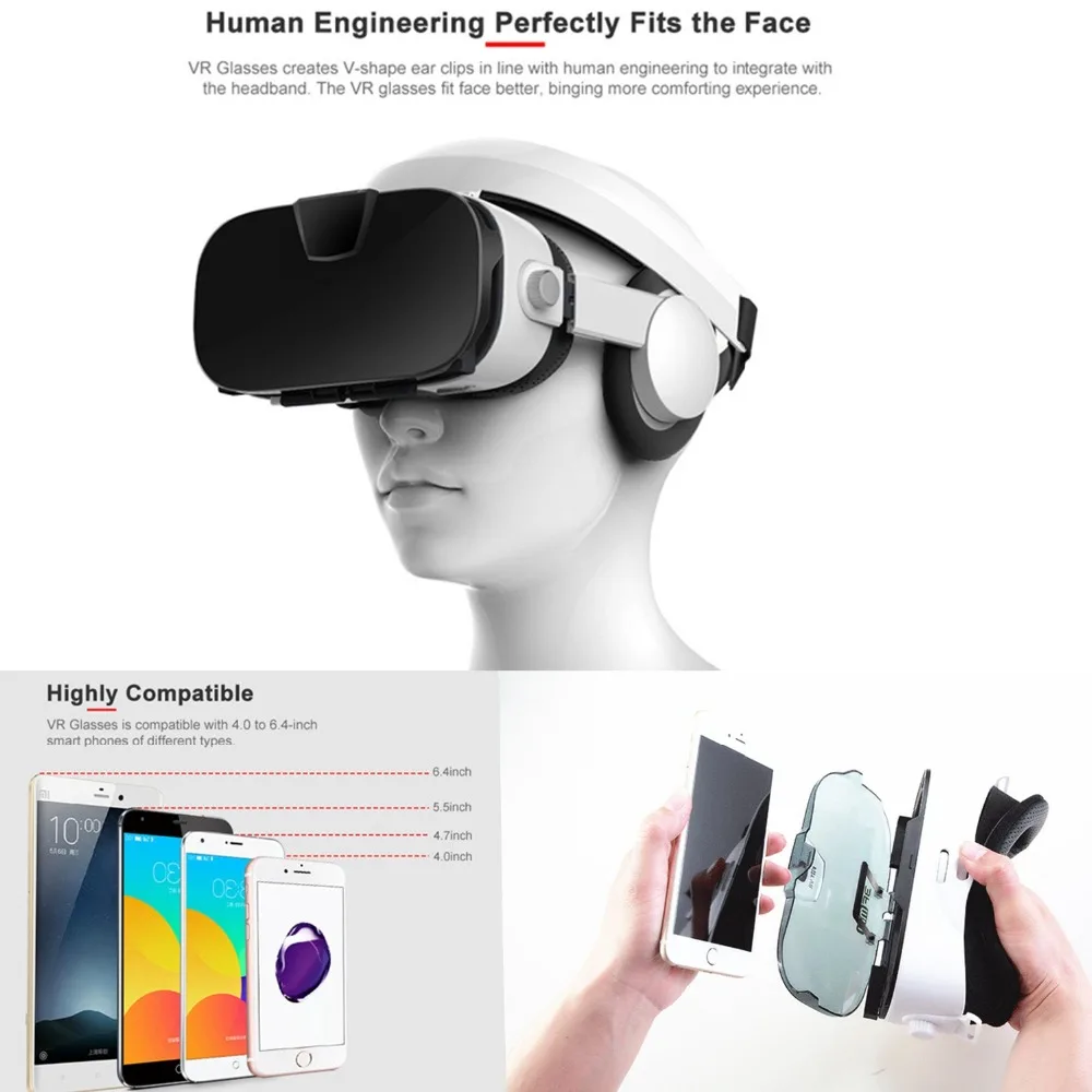 Virtual Reality Glasses 3D VR Glasses Box VR Headset Smart Glasses Virtual Reality Viewer Eye Trave for 4~6.4 Android/IOS Phone
Virtual Reality Glasses 3D VR Glasses Box VR Headset Smart Glasses Virtual Reality Viewer Eye Trave for 4~6.4 Android/IOS Phone