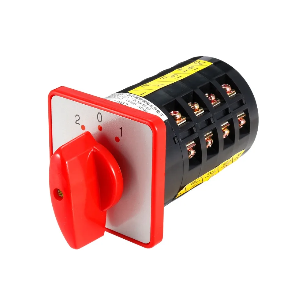UXCELL 1PCS Changeover Switch 3 Position Rotary Selector Cam Switches Panel Mount 24 Terminals Latching AC 380V Ith 5A Supplies
UXCELL 1PCS Changeover Switch 3 Position Rotary Selector Cam Switches Panel Mount 24 Terminals Latching AC 380V Ith 5A Supplies