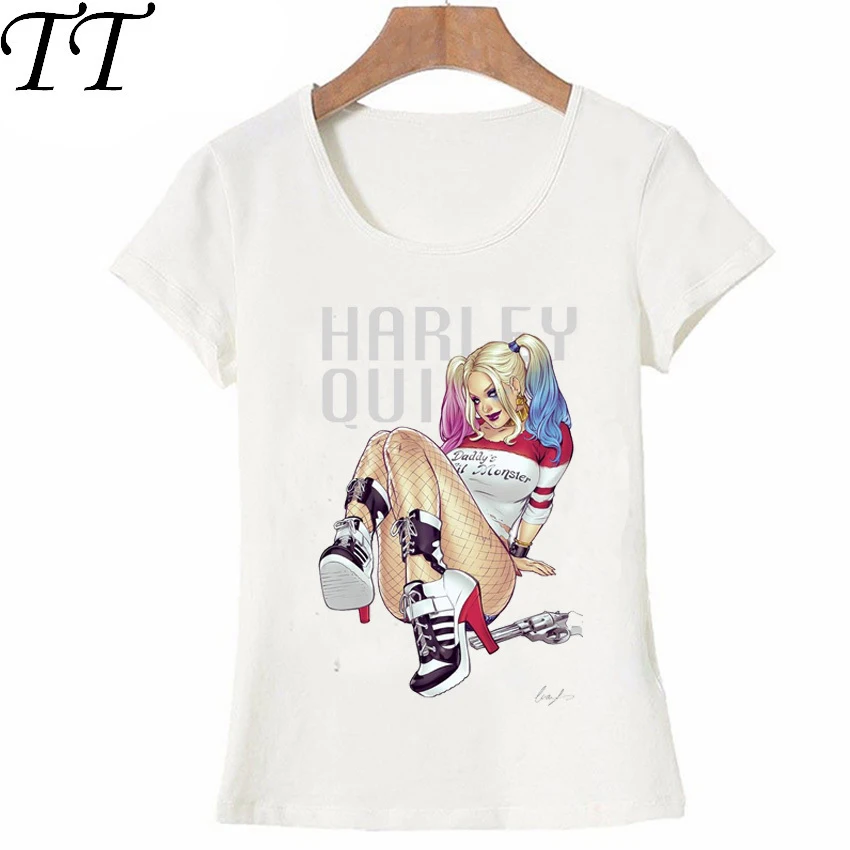 The latest American movies Suicide Squad sexy fun Harley Quinn T-shirt womens top tee Harajuku Brand Clothing
The latest American movies Suicide Squad sexy fun Harley Quinn T-shirt womens top tee Harajuku Brand Clothing