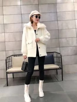 Woman Fashion Lapel Imitated Mink Outcoat Warm Tassel Thickened Pocket Long Sleeve Pure Color Jacket Female Winter New
Woman Fashion Lapel Imitated Mink Outcoat Warm Tassel Thickened Pocket Long Sleeve Pure Color Jacket Female Winter New