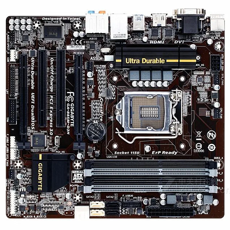 Для Gigabyte GA-B85M-D3H оригинальная б/у рабочего стола материнской платы B85M-D3H B85 LGA 1150 i3 i5